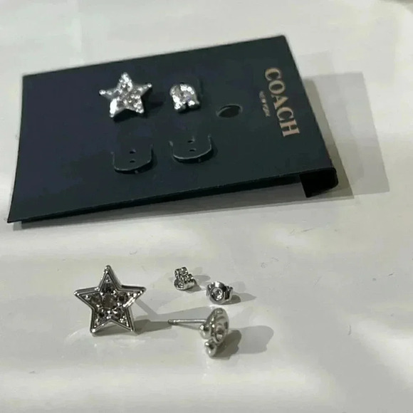 Coach SIGNATURE AND PAVE STAR STUD EARRINGS SET (COACH C7778) - Picture 6 of 7